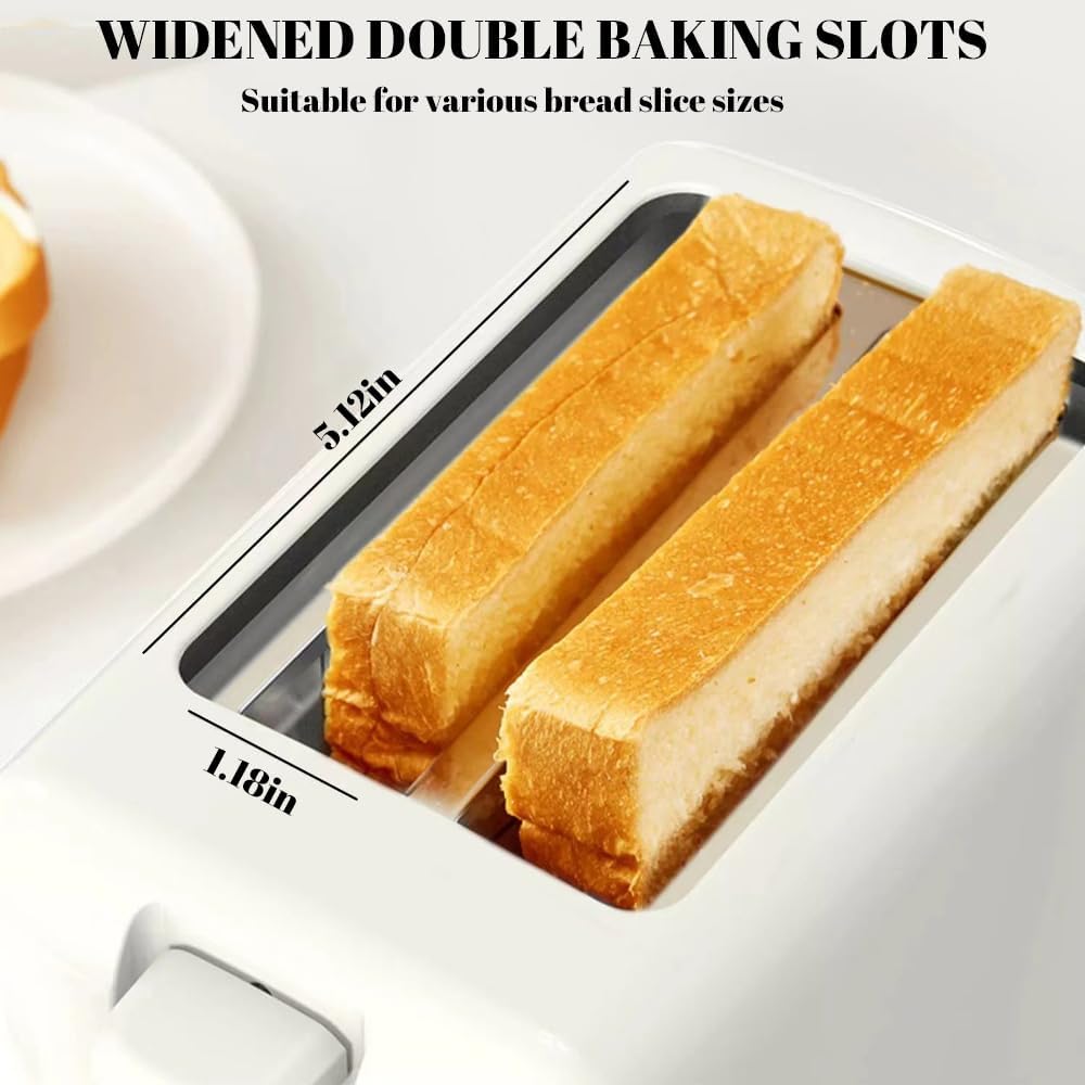 2-Slice Toaster, Extra Wide Slots for Bagels & Thick Bread, 6 Browning Settings, Removable Crumb Tray, Cancel Button