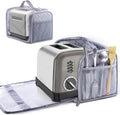 Toaster Cover for 2 Slice Wide Slot, Full Open Dust Covers for Kitchen Appliances Compatible with Cuisinart, BELLA, Black and Decker 2 Slices, Toaster Bags with Zipper Closure (Cover Only)