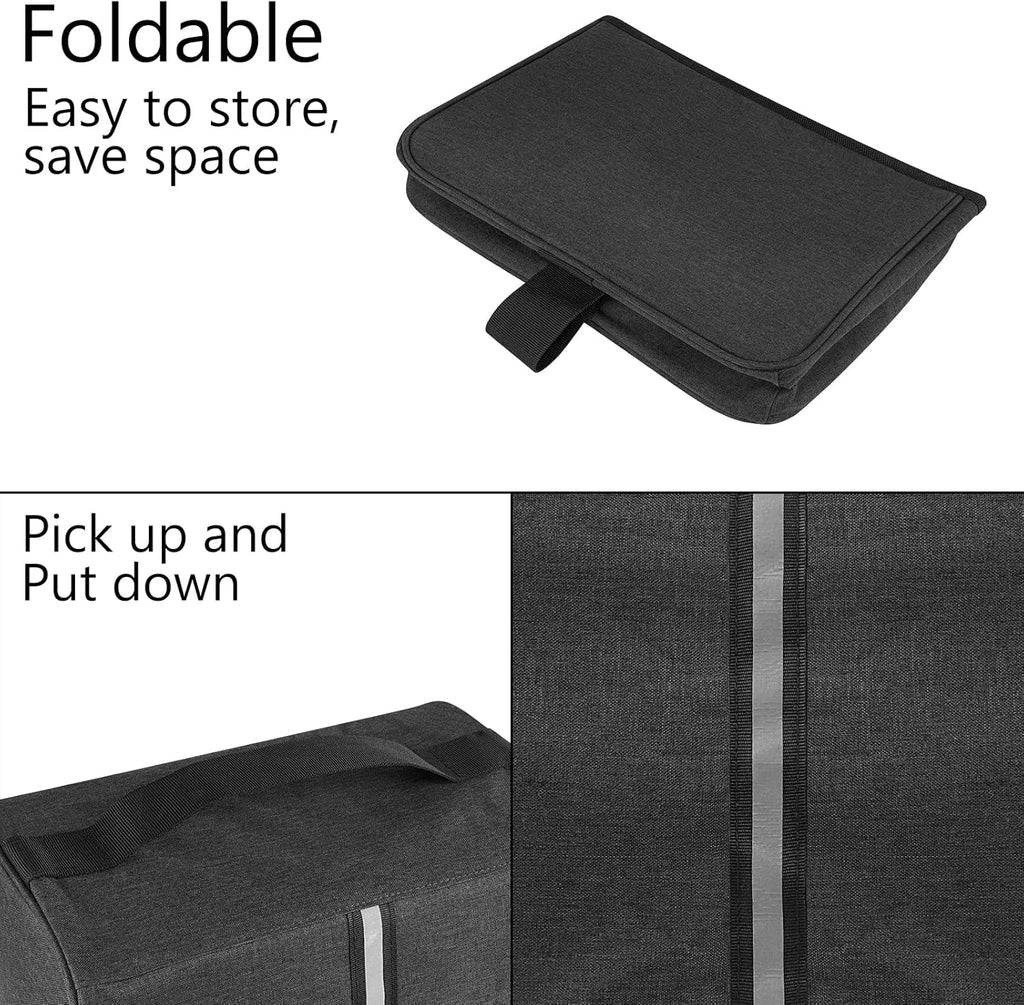 Toaster Cover Compatible with Most 4-slice Toasters, Toaster Cover Storage for Most 4-slice Toasters， Washable and Dust Protection (Dark Grey) | Thick Fabric Protection | Dust & Water Resistant | Easy Wipe Clean
