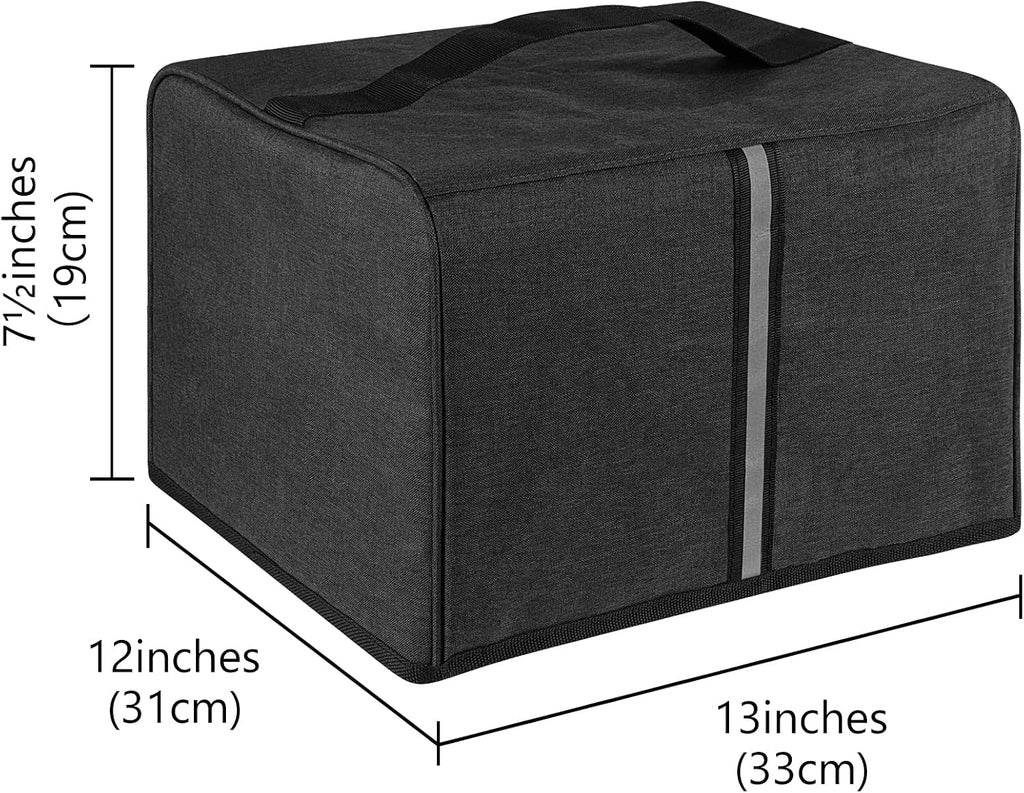 Toaster Cover Compatible with Most 4-slice Toasters, Toaster Cover Storage for Most 4-slice Toasters， Washable and Dust Protection (Dark Grey) | Thick Fabric Protection | Dust & Water Resistant | Easy Wipe Clean
