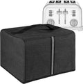 Toaster Cover Compatible with Most 4-slice Toasters, Toaster Cover Storage for Most 4-slice Toasters， Washable and Dust Protection (Dark Grey) | Thick Fabric Protection | Dust & Water Resistant | Easy Wipe Clean