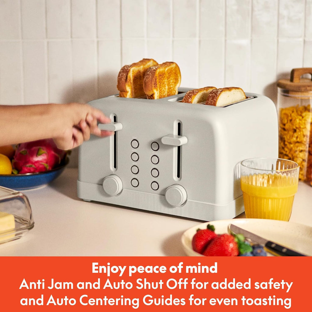 4-Slice Toaster with Extra Wide Slots, Oatmilk